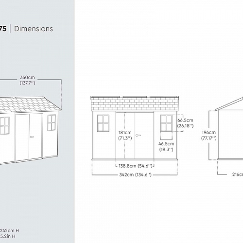 Сарай пластиковый Oakland 1175