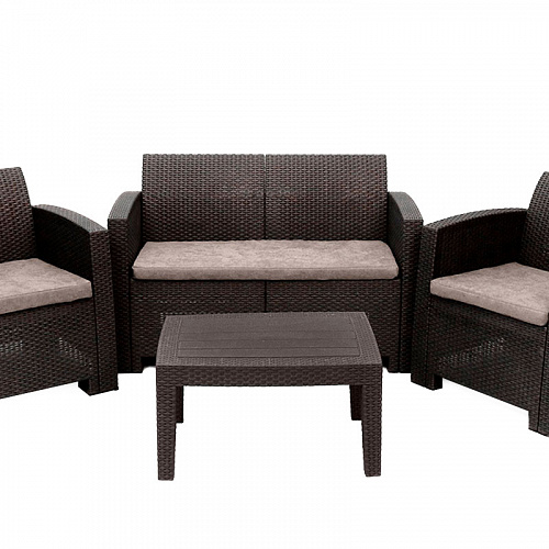 Комплект мебели Arizona Set, антрацит, венге (на 4 персоны)