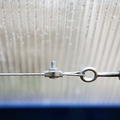 Линия для подвязки растений в оцинкованную теплицу GLASS HOUSE (4 ряда)