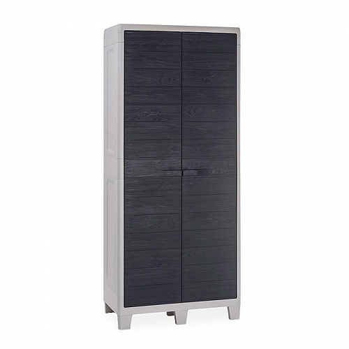 Уличный шкаф TOOMAX 2х дверный глубокий WOODY'S XL (4 полки), антрацит