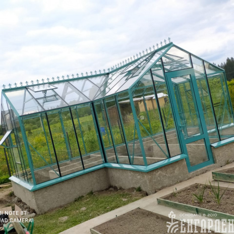 Теплица Botanik Т Standard с тамбуром и комплектом купейных дверей Ботаник