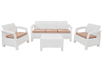 Комплект уличной мебели TWEET Terrace Set Max, белый, коричневый