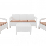 Комплект уличной мебели TWEET Terrace Set Max, белый, коричневый