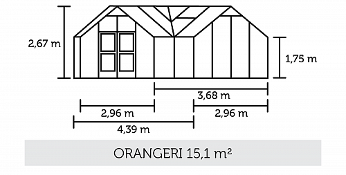 Теплица с тамбуром: Juliana Orangeri Anthracite ( Джулиана)