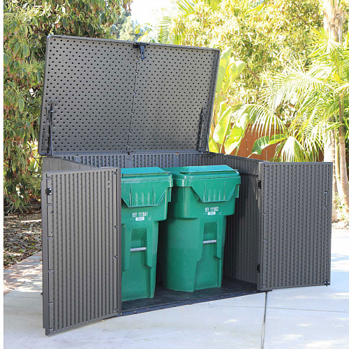 Ящик пластиковый WoodLook, 2100 л, серый