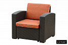 Комплект мебели Rattan Premium 4, венге, серый