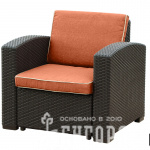 Комплект мебели Rattan Premium 4, венге, серый