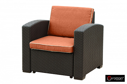 Комплект мебели Rattan Premium 4, венге, серый