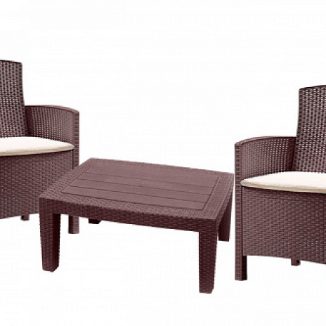 Комплект мебели Rosario Balcony Set, цвет коричневый