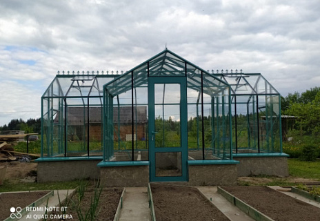 Теплица Botanik Т Standard с тамбуром и комплектом поворотных дверей Ботаник