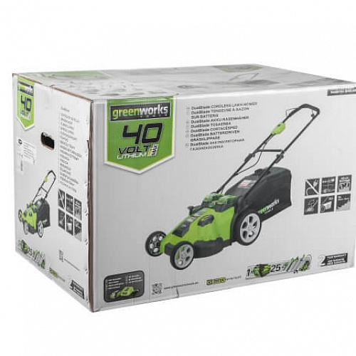 Газонокосилка аккумуляторная GREENWORKS G40LM49DBK4