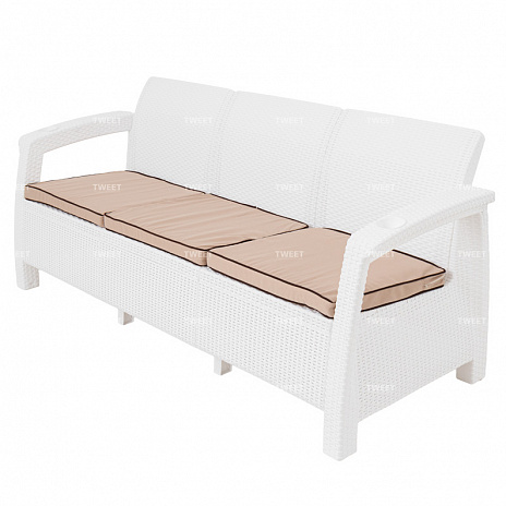 Мебель Tweet Диван 3-х местный, венге, белый