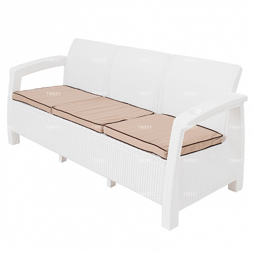 Мебель Tweet Диван 3-х местный, венге, белый