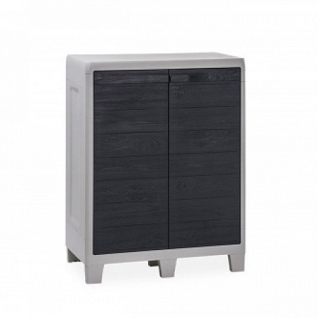 Уличная тумба TOOMAX 2х дверная глубокая WOODY'S XL (2 полки), антрацит