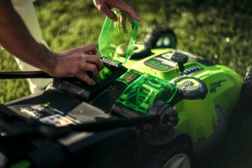 Газонокосилка аккумуляторная GREENWORKS G40LM49DBK4