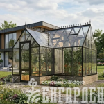 Теплица Botanik T Style 45 Standard с тамбуром Mini с комплектом поворотных двери Ботаник