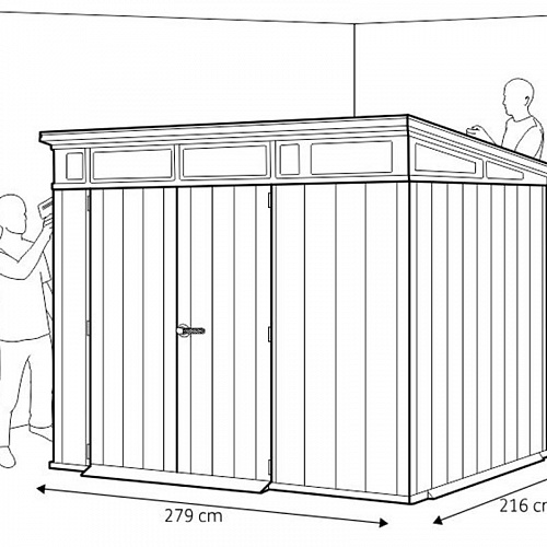 Сарай Артисан 9х7 (размеры 279 х 216 см)