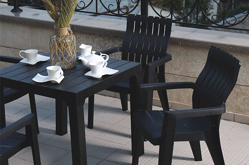 Комплект мебели b:rattan Boston Set, венге,антрацит