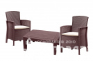 Комплект мебели Rosario Balcony Set, цвет коричневый