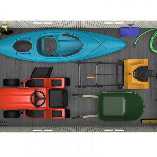 Сарай пластиковый WoodLook 15*8 DD