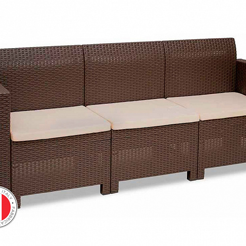 Комплект мебели NEBRASKA SOFA 3 (3х местный диван), венге, белый