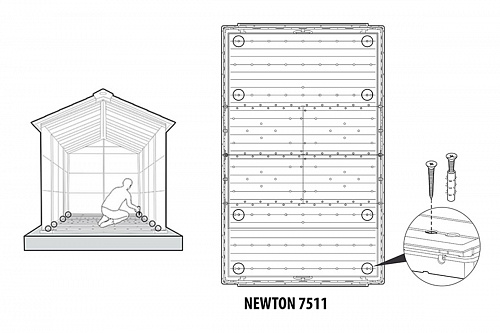 Сарай пластиковый Newton 7511