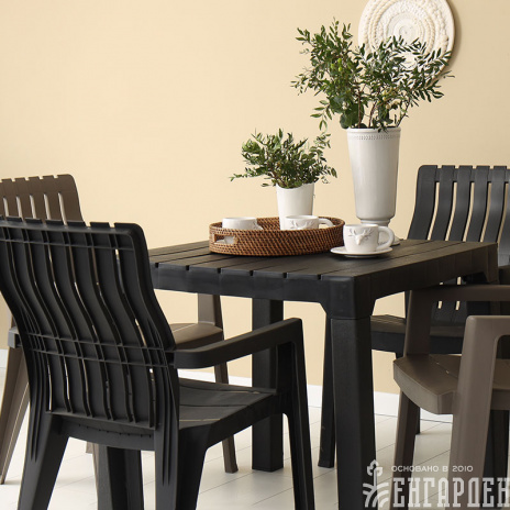Комплект мебели b:rattan Boston Set, венге,антрацит