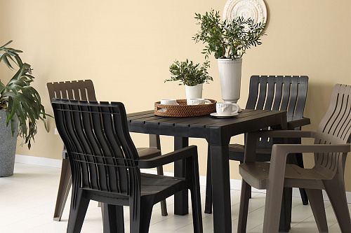Комплект мебели b:rattan Boston Set, венге,антрацит