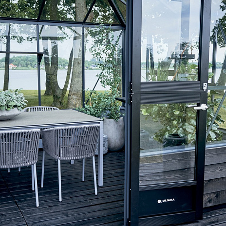 Теплица Juliana Premium 13.0 с высоким цоколем — антрацит ( Джулиана)