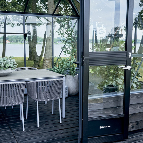 Теплица Juliana Grand  OASE 13.0m с высоким цоколем — антрацит ( Джулиана)