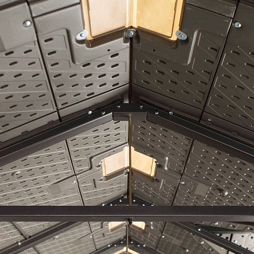 Сарай пластиковый WoodLook 15*8 DD