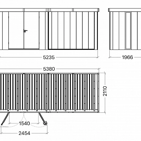 Металлический сарай Neo 6×2