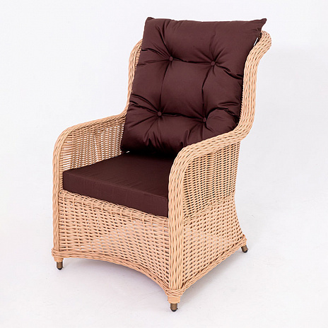 Комплект плетеной мебели МОККА SAN MARINO (стол обеденный, 8 кресел), Бежевый. 