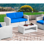 Комплект мебели Rattan Premium 4, венге, серый