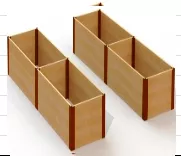 Комплект прямых грядок в теплицу Botanik Standard Ботаник